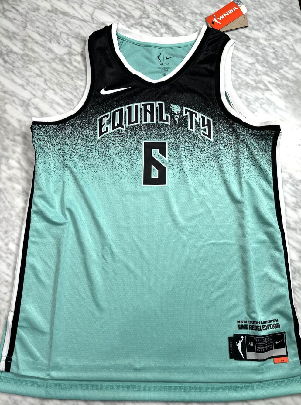 Nike New York Liberty Authentic Equality Rebel Natasha Howard Jersey women large